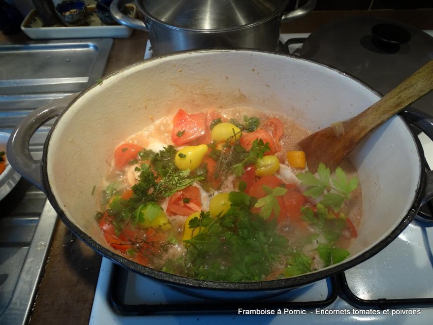 Encornets Tomates et Poivrons