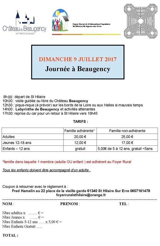 Voyage à Beaugency ouvert à toutes et tous le 9 juillet