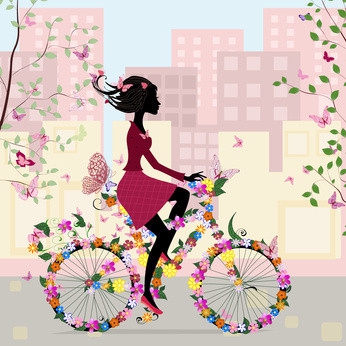 VELO- aux fleurs