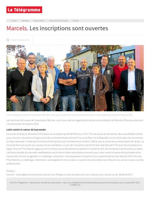 Les "Marcels à Plescop" - Revue de presse 2016 ...