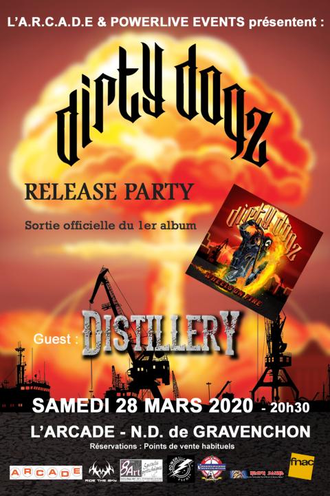 DIRTY DOGZ - Release Party le 28 Mars à L'A.R.C.A.D.E de Notre Dame De Gravenchon