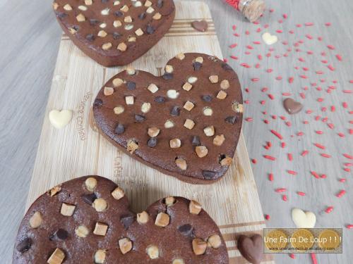 Cœurs fondants aux 3 chocolats 
