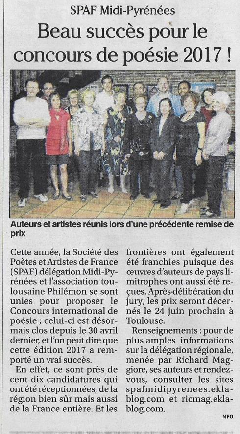  CONCOURS SOUS PRESSE