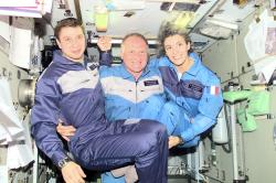 Claudie Haigneré à bord de la Station spatiale internationale