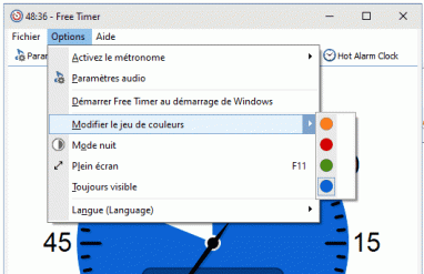 Free Timer - Menu Options