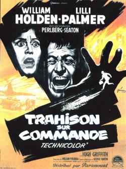 TRAHISON SUR COMMANDE BOX OFFICE FRANCE 1962 AFFICHE BORIS GRINSSON