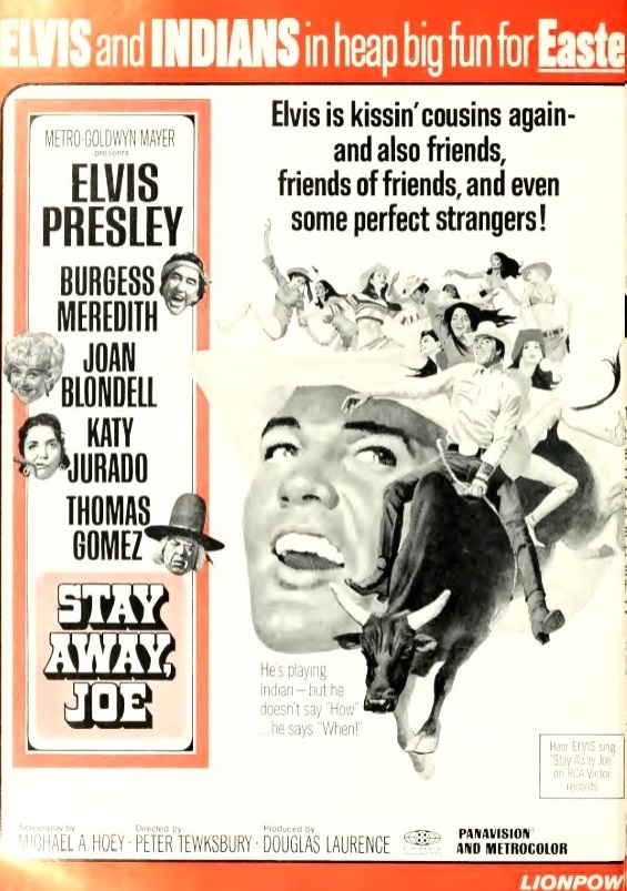 STAY AWAY JOE BOX OFFICE 1968