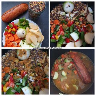 SOUPE REPAS A LA SAUCISSE DE MORTEAU AU COOKEO