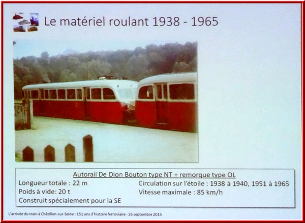 Une conférence fort intéressante sur l'arrivée du train à Châtillon sur Seine