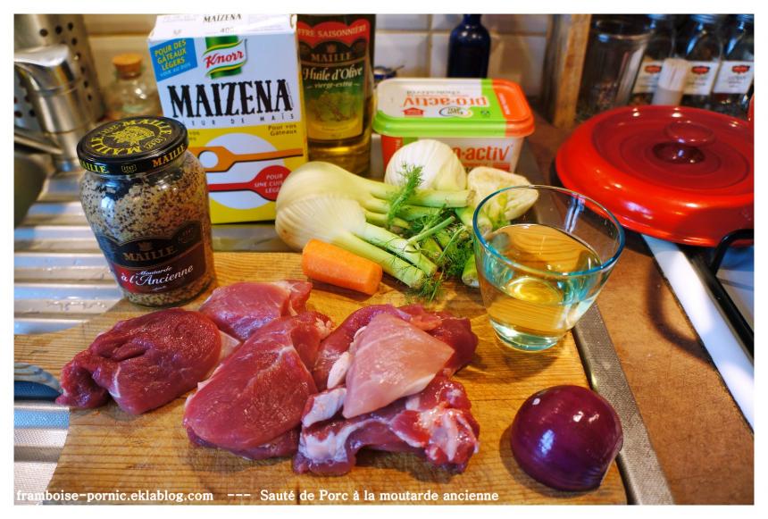 Sauté de Porc à la moutarde ancienne 