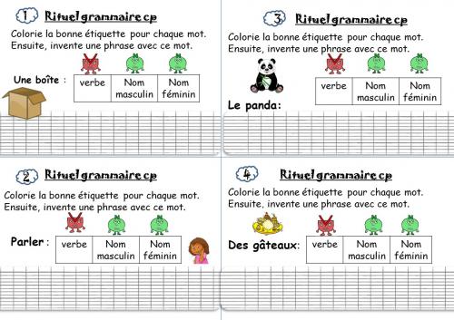 RITUELS MATHS ET GRAMMAIRE - CP