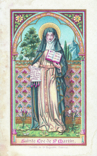 Bienheureuse Eve de Liège ou Eve de Saint-Martin. Compagne de sainte Julienne de Cornillon († 1266)