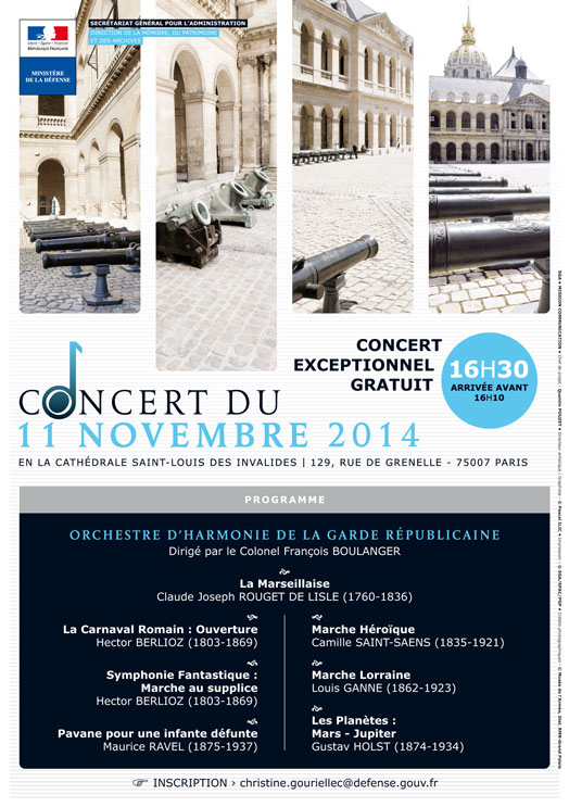 *11 novembre à Paris - Concert exceptionnel gratuit