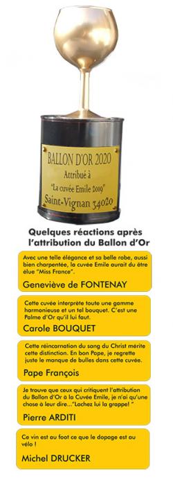 Ballon d'or pour la Cuvée Emile