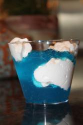 Clouds in the Sky Snack... jello with whipped cream: