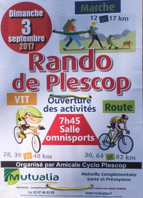 Entrainement dimanche 3 septembre 2017