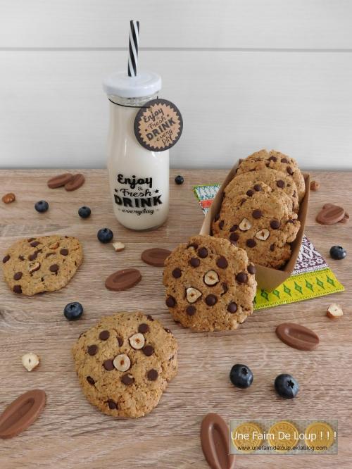 Cookies vegan au sarrasin, noisette et chocolat