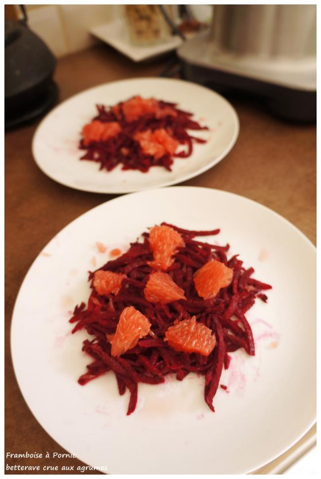 Betterave crue aux agrumes 