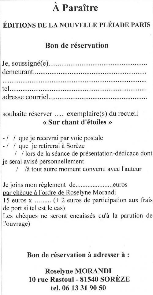 SUR CHANT D'ÉTOILES