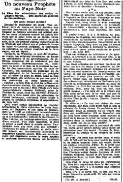 Un nouveau prophète au Pays Noir (Le Soir, 8 janvier 1913)(Belgicapress)