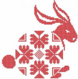 Le lapin rouge.