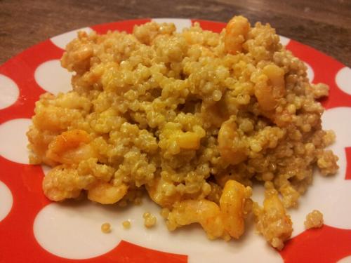 Curry de crevettes au Quinoa