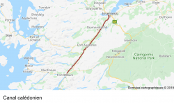  capture d'écran Google Carte du canal calédonien sur la ligne de faille 