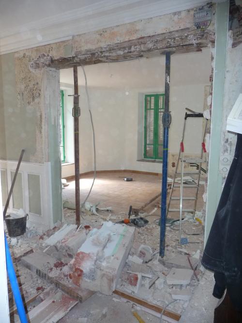 Ouverture Hall/Salon, coupage pilier