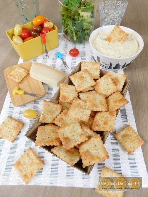 Crackers au parmesan & origan