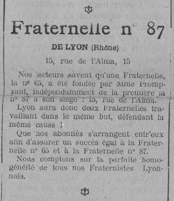 Fraternelles de Lyon de l'Institut général de Psychosie
