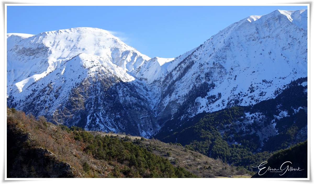 Vallée de la Haute Bléone en hiver