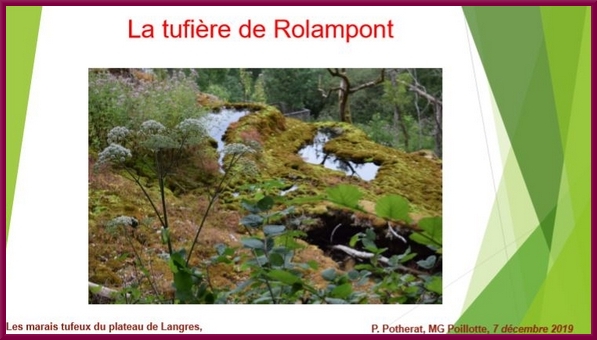 "Les marais tufeux du Plateau de Langres", une conférence proposée par la Société Mycologique du Châtillonnais