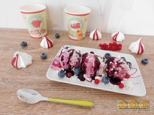 Glace aux fruits rouges façon vacherin