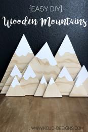 easy DIY wooden mountains