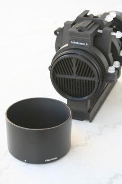 Bracket system for Samyang / Rokinon 135 f:2 telephoto lens