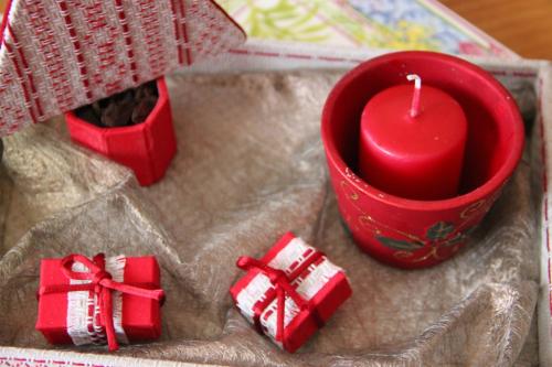 Cartonnage : plateau de Noël