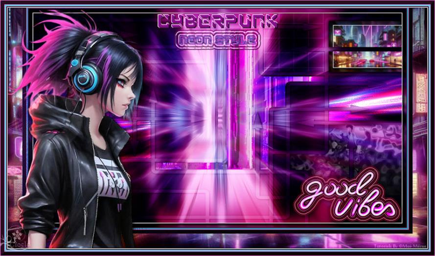 Cyberpunk, neon style