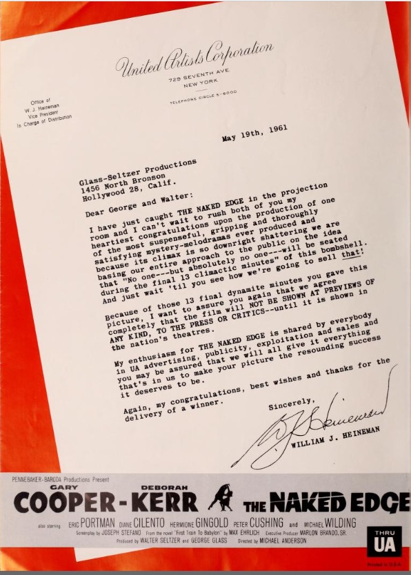 LA LAME NUE BOX OFFICE USA 1961
