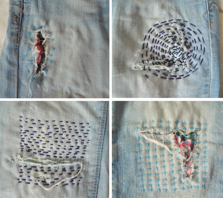 Quand reprise mieux l'originale comment réparer jean troué