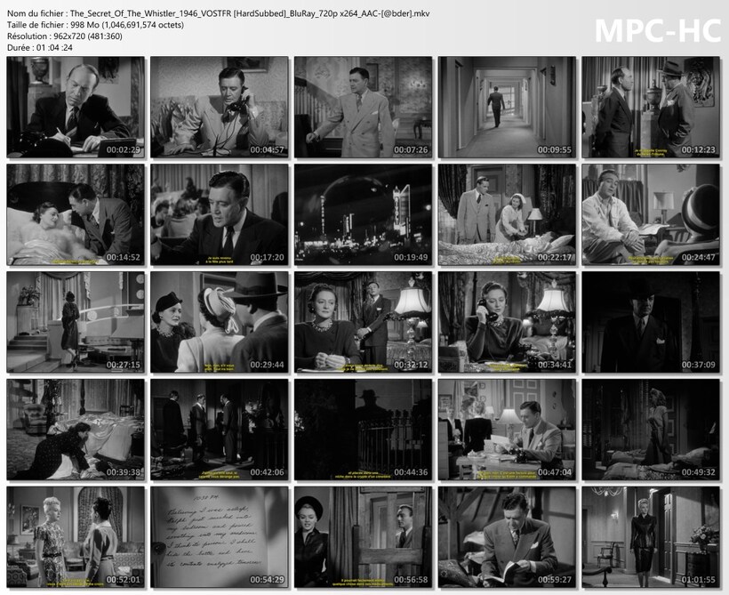 The Secret Of The Whistler (1946) VOSTFR BluRay 720p x264 AAC-George Sherman 