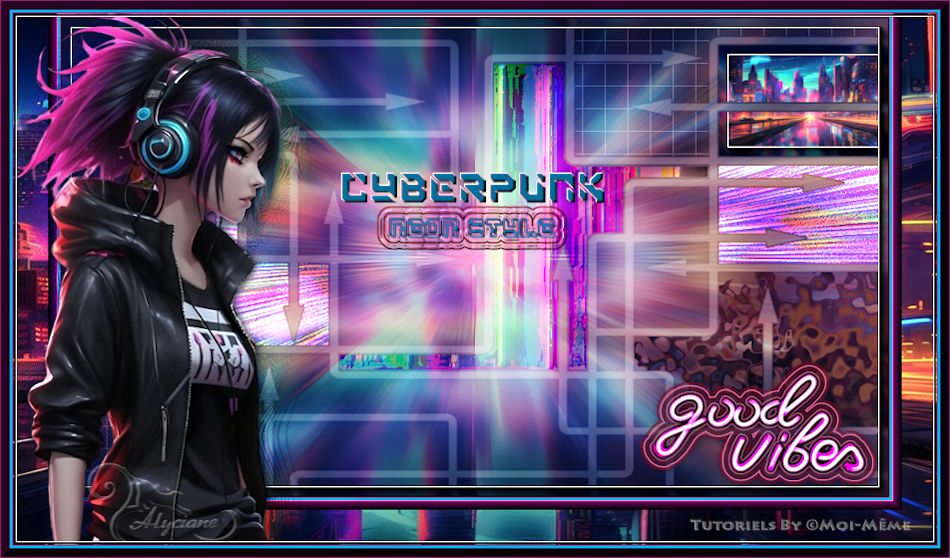 Cyberpunk, neon style