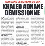 Khaled Adnane démissionne