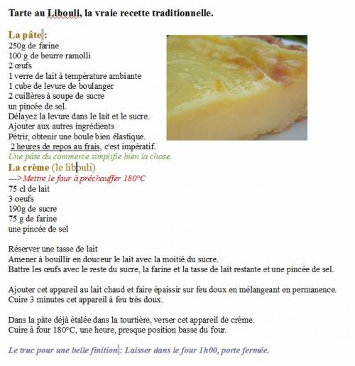 La tarte au libouli