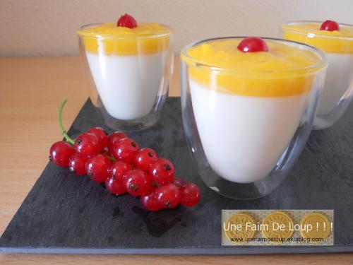 Panna Cotta lait de coco et purée de mangue