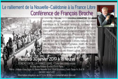 * CONFÉRENCE - Le ralliement de la Nouvelle-Calédonie à la France Libre