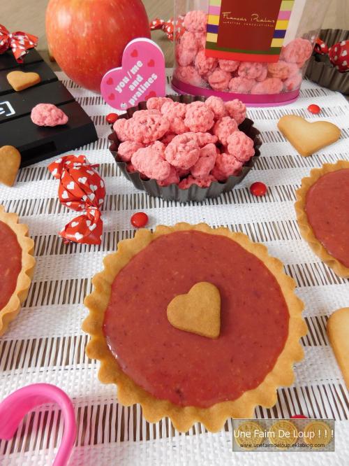 Tartelette aux pralines roses