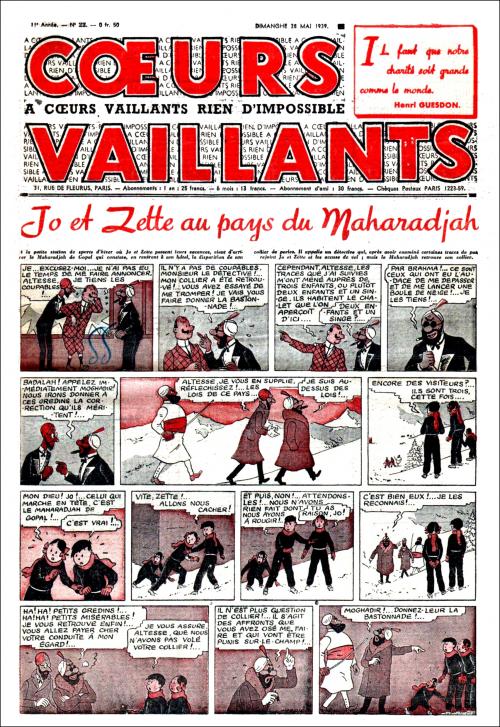 Jo, Zette & Jocko dans Coeurs Vaillants