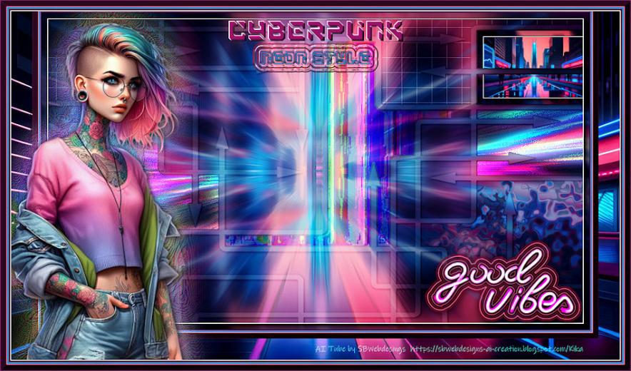 Cyberpunk, neon style
