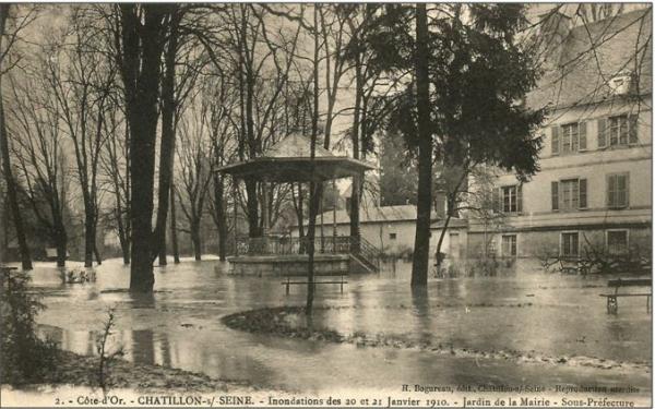 Les inondations de janvier 2018 à Châtillon sur Seine, comparées avec celles  de 1910, une belle étude  par Dominique Masson