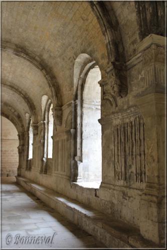 Abbaye de Montmajour cloître galerie ouest et sa belle voûte romane
